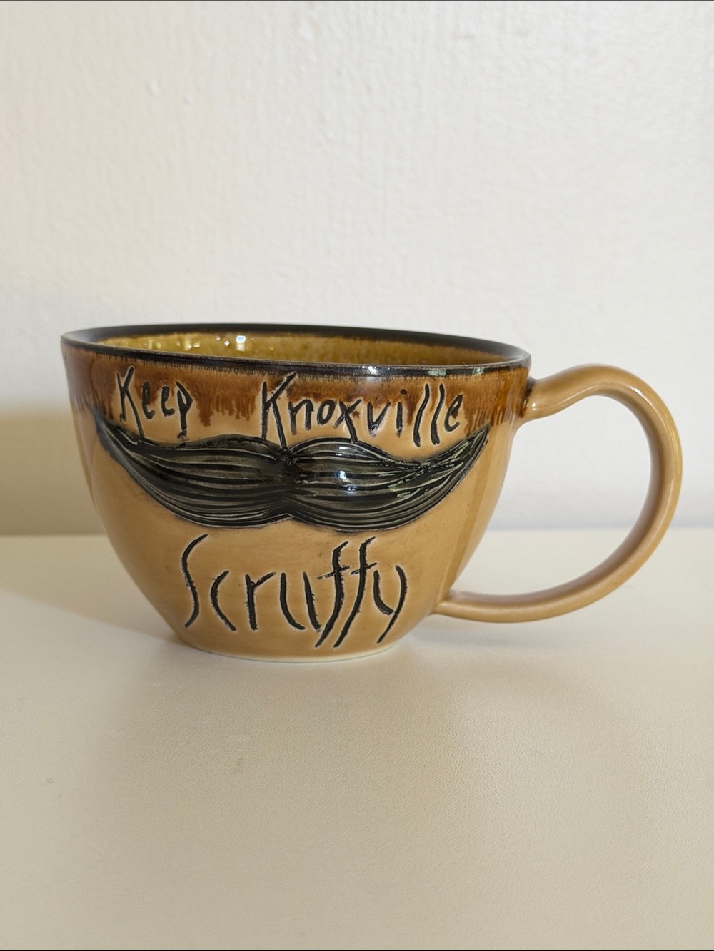 Keep Knoxville Scruffy Brown Ceramic Mug teacup Vols University of TN